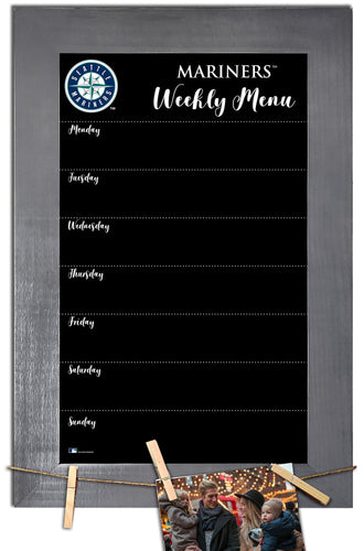 Seattle Mariners 1015-Weekly Chalkboard with frame & clothespins