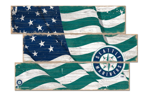 Seattle Mariners 1028-Flag 3 Plank