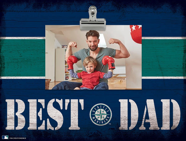 Seattle Mariners 2016-Best Dad Striped Clip Frame