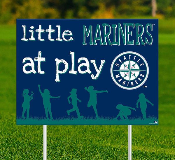 Seattle Mariners 2031-18X24 Little fans at play 2 sided yard sign