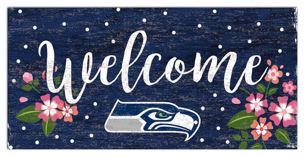 Seattle Seahawks 0964-Welcome Floral 6x12