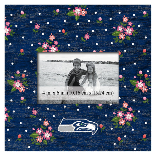 Seattle Seahawks 0965-Floral 10x10 Frame