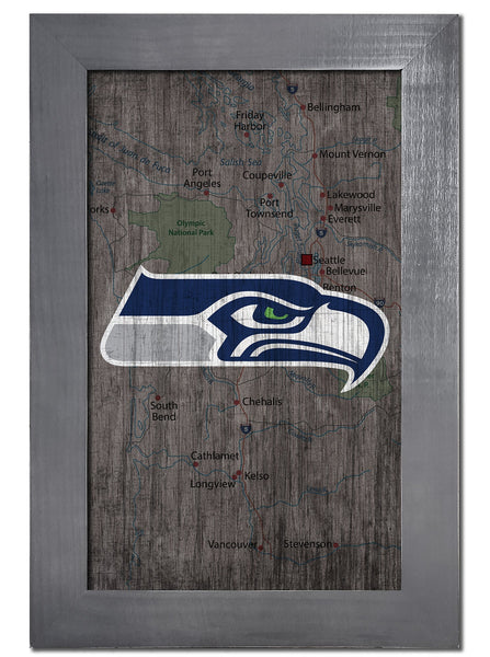 Seattle Seahawks 0985-City Map 11x19