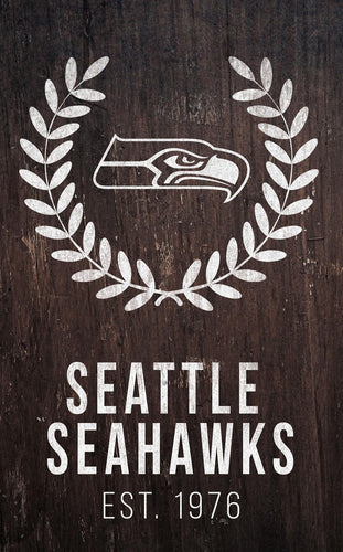 Seattle Seahawks 0986-Laurel Wreath 11x19