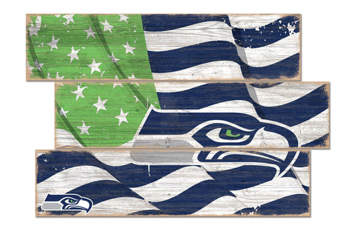 Seattle Seahawks 1028-Flag 3 Plank
