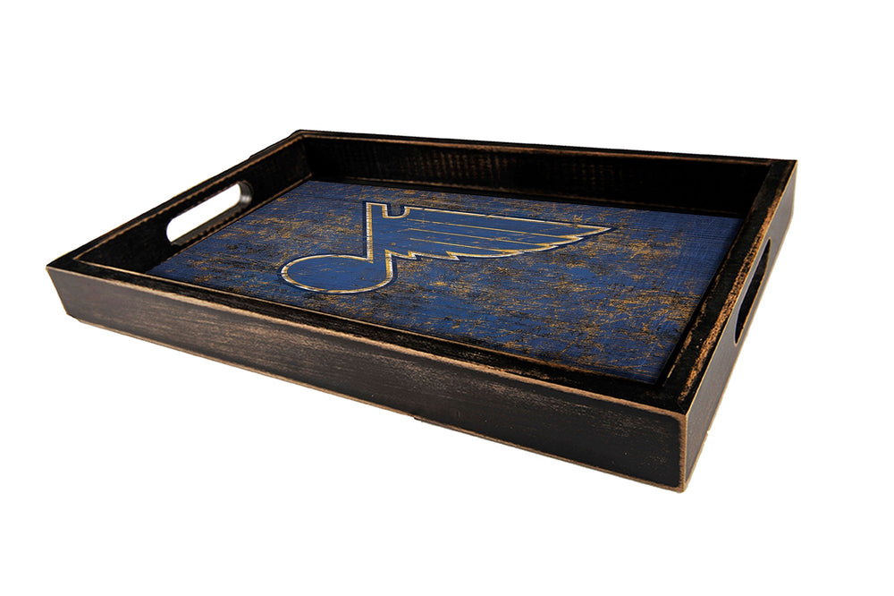 St. Louis Blues 0760-Distressed Tray w/ Team Color