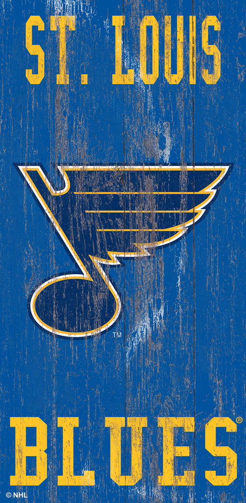 St. Louis Blues 0786-Heritage Logo w/ Team Name 6x12