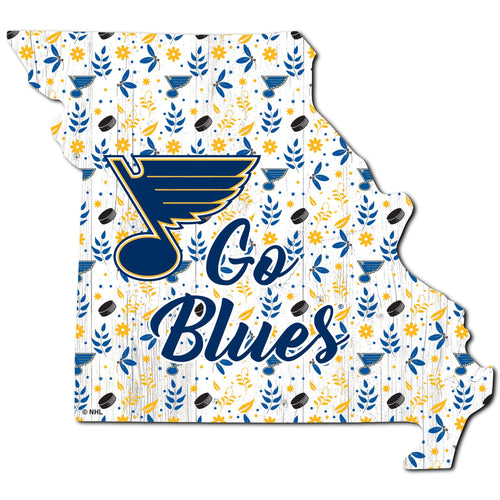 St. Louis Blues 0974-Floral State - 12"