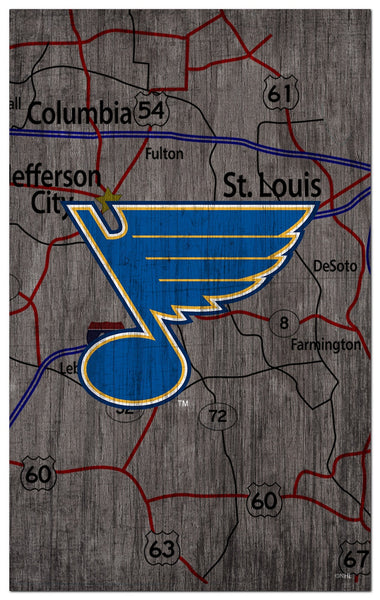 St. Louis Blues 0985-City Map 11x19