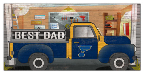 St. Louis Blues 1078-6X12 Best Dad truck sign