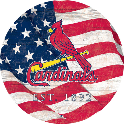 St. Louis Cardinals 1058-Team Color Flag Circle - 12"