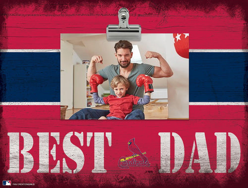 St. Louis Cardinals 2016-Best Dad Striped Clip Frame