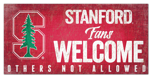 Stanford Cardinal 0847-Fans Welcome 6x12