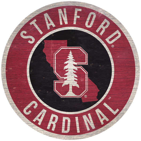 Stanford Cardinal 0866-12in Circle w/State