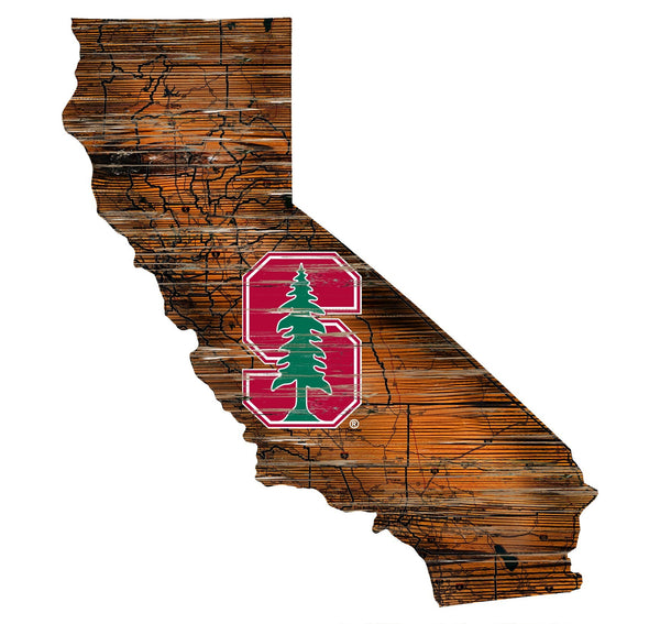 Stanford Cardinal 0894-Road Map Mini State 12in