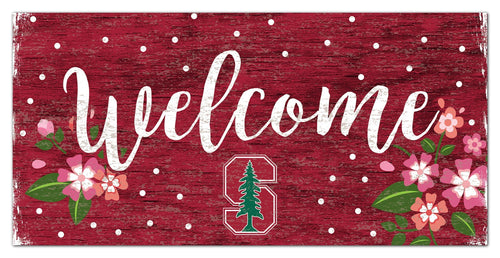 Stanford Cardinal 0964-Welcome Floral 6x12
