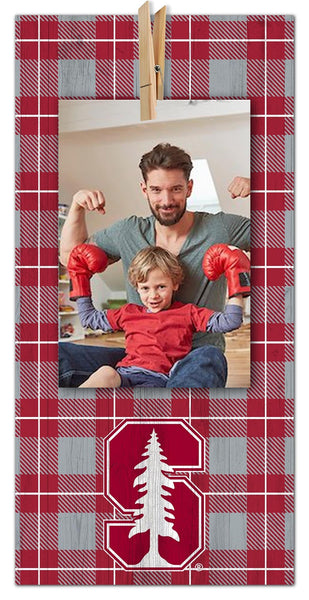 Stanford Cardinal 2019-6X12 Plaid Clothespin frame