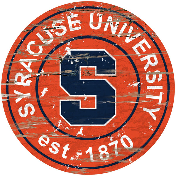 Syracuse Orange 0659-Established Date Round