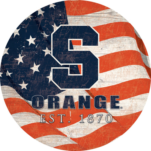 Syracuse Orange 1058-Team Color Flag Circle - 12"