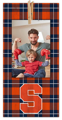 Syracuse Orange 2019-6X12 Plaid Clothespin frame