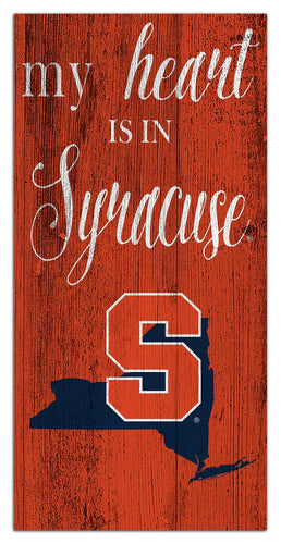 Syracuse Orange 2029-6X12 My heart state sign