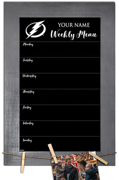 Tampa Bay Lightning 1015-Weekly Chalkboard with frame & clothespins