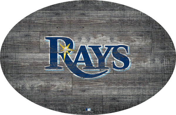 Tampa Bay Rays 0773-46in Distressed Wood Oval