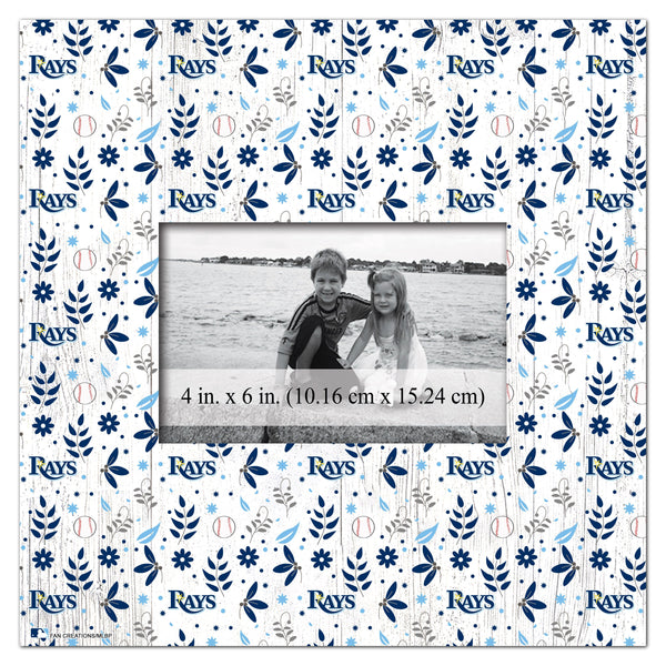 Tampa Bay Rays 1004-Floral Pattern 10x10 Frame