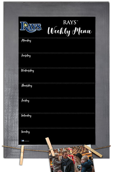 Tampa Bay Rays 1015-Weekly Chalkboard with frame & clothespins