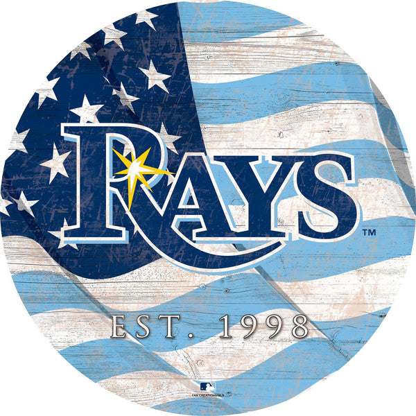Tampa Bay Rays 1058-Team Color Flag Circle - 12"