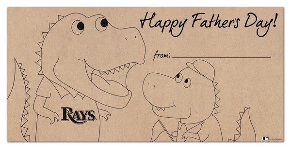 Tampa Bay Rays 1081-6X12 Father's Day Coloring sign