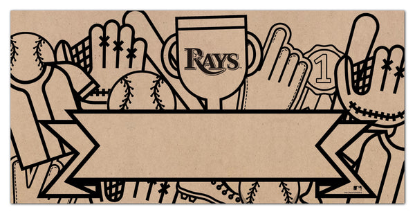 Tampa Bay Rays 1082-6X12 Coloring name banner
