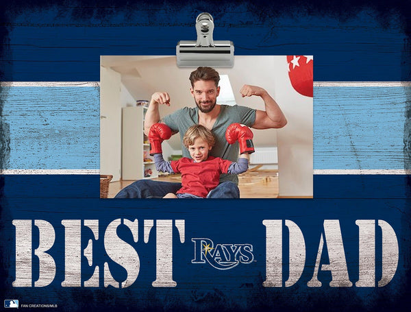 Tampa Bay Rays 2016-Best Dad Striped Clip Frame