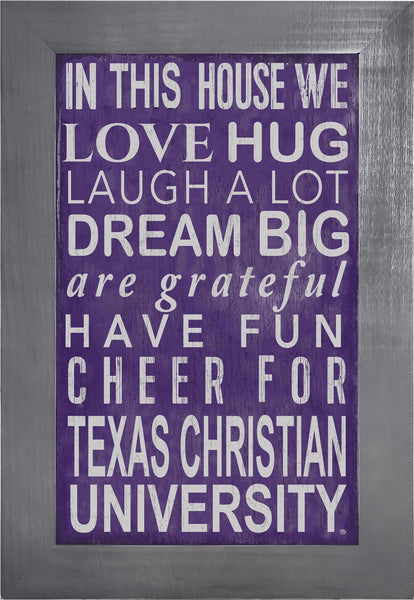 TCU Horned Frogs 0725-Color In This House 11x19