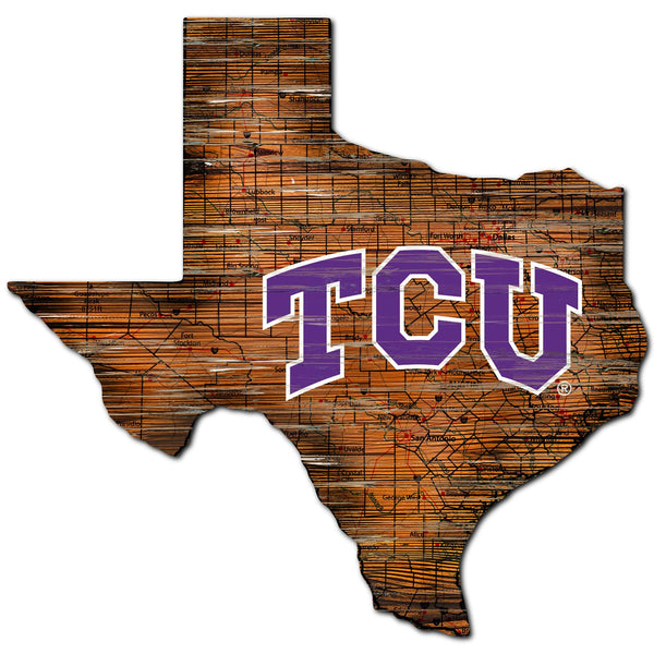 TCU Horned Frogs 0728-24in Distressed State