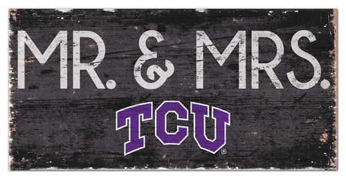 TCU Horned Frogs 0732-Mr. and Mrs. 6x12