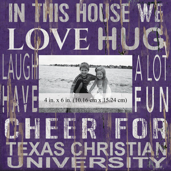 TCU Horned Frogs 0734-In This House 10x10 Frame