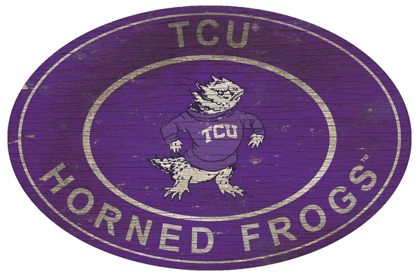 TCU Horned Frogs 0801-46in Heritage Logo Oval