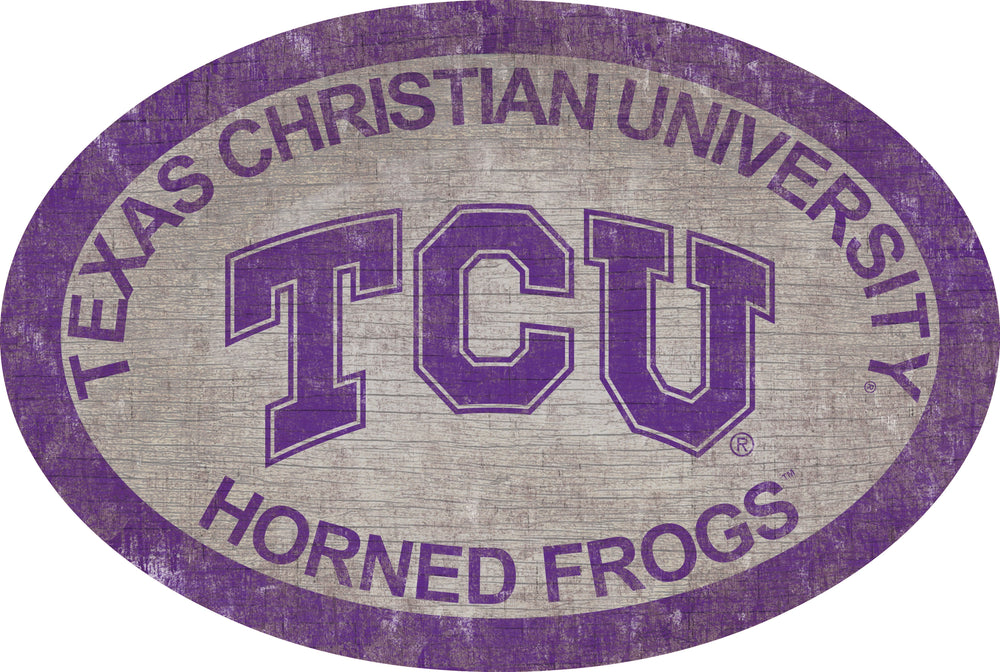TCU Horned Frogs 0805-46in Team Color Oval