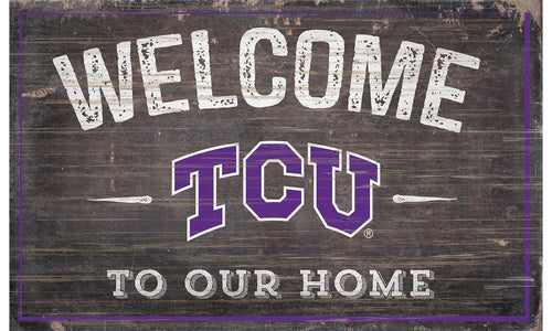 TCU Horned Frogs 0913-11x19 inch Welcome Sign
