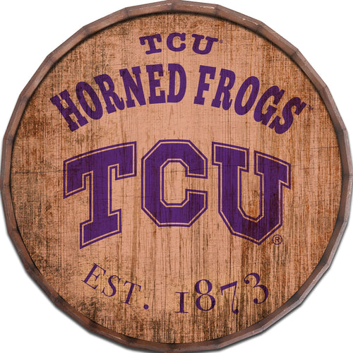 TCU Horned Frogs 0938-Est date barrel top 16"