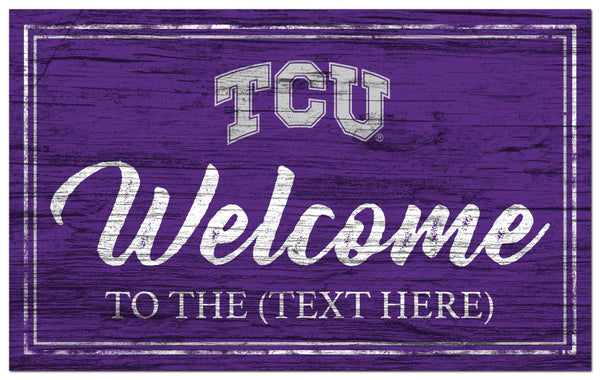 TCU Horned Frogs 0977-Welcome Team Color 11x19