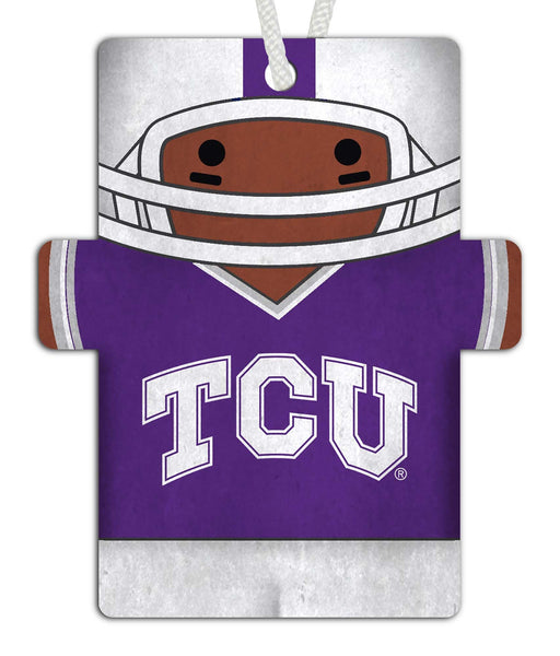 TCU Horned Frogs 0988-Football Player Ornament 4.5in