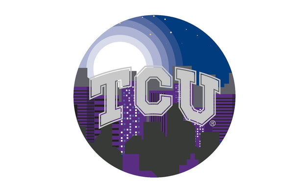 TCU Horned Frogs 1018-Landscape 12in Circle