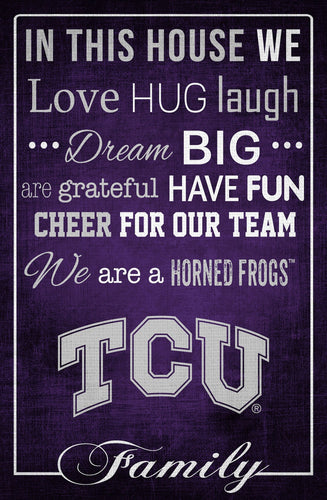 TCU Horned Frogs 1039-In This House 17x26