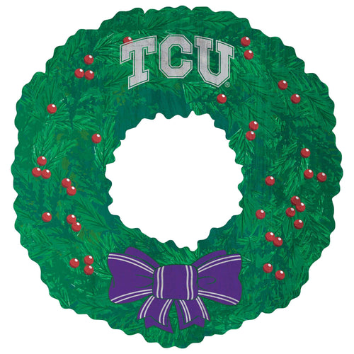TCU Horned Frogs 1048-Team Wreath 16in