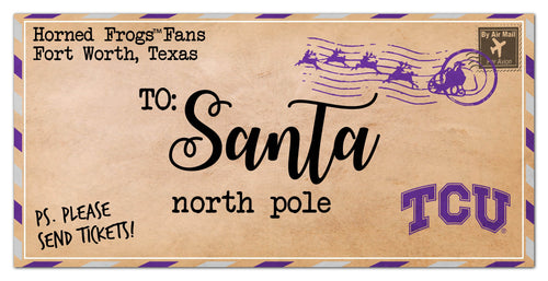 TCU Horned Frogs 1051-To Santa 6x12