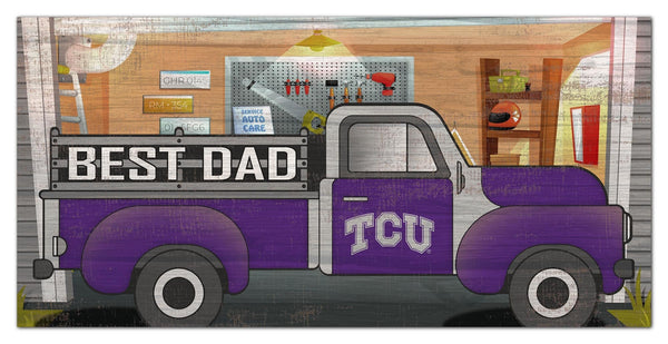 TCU Horned Frogs 1078-6X12 Best Dad truck sign