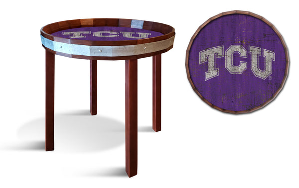 TCU Horned Frogs 1092-24" Barrel top end table