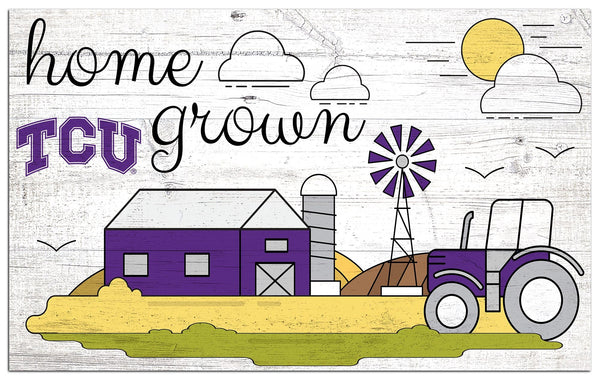 TCU Horned Frogs 2010-11X19 Home Grown Sign